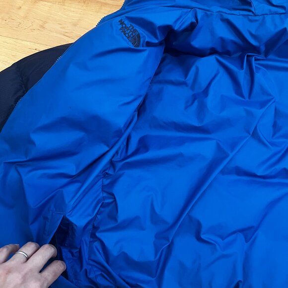 The North Face Kids 550 Goose Down Moondoggy Full Zip Jacket Reversible Coat L - Picture 4 of 8